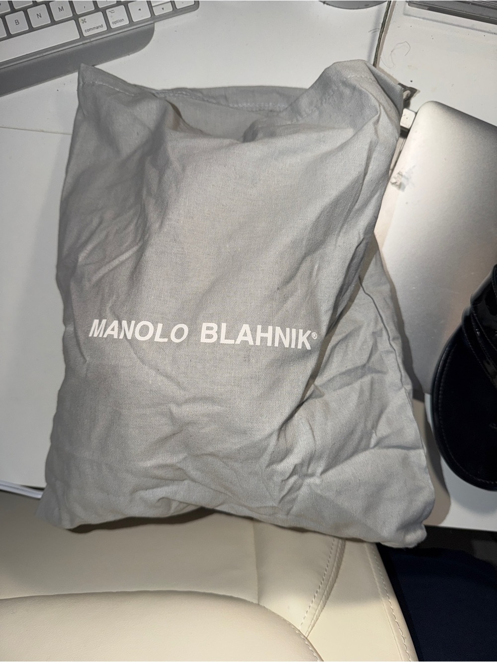 Manolo Blahnik Black Patent Leather Strappy Sandals - Picture 3 of 5